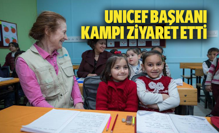 UNICEF başkanı kampı ziyaret etti