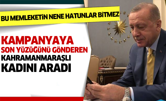 Cumhurbaşkanı Erdoğan, Kahramanmaraşlı hemşerimizi telefonla aradı.