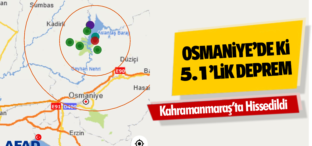 Osmaniye’de Ki 5.1’lik Deprem Kahramanmaraş’ta Hissedildi