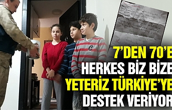 7’den 70’e Herkes Biz Bize Yeteriz Türkiye’ye Destek Veriyor