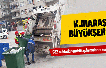 Kahramanmaraş Büyükşehir 982 noktada temizlik...