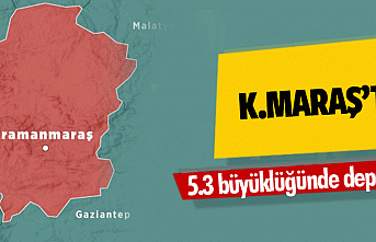 Kahramanmaraş'ta 5.3 büyüklüğünde deprem!