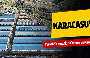 Karacasu’da prefabrik konutların yapımı devam...