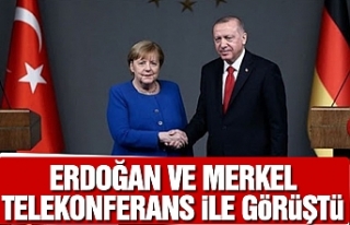 Erdoğan ve Merkel Telekonferans İle Görüştü