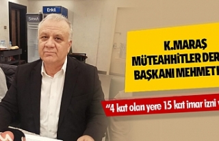 Kahramanmaraş Müteahhitler Derneği Başkanı Mehmet...